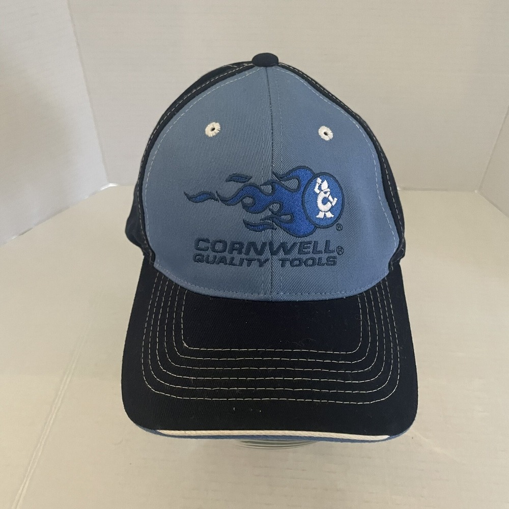 Cornwell Quality Tools Hat Luna Pier Strap Back Baseball Cap‎ Blue Black White